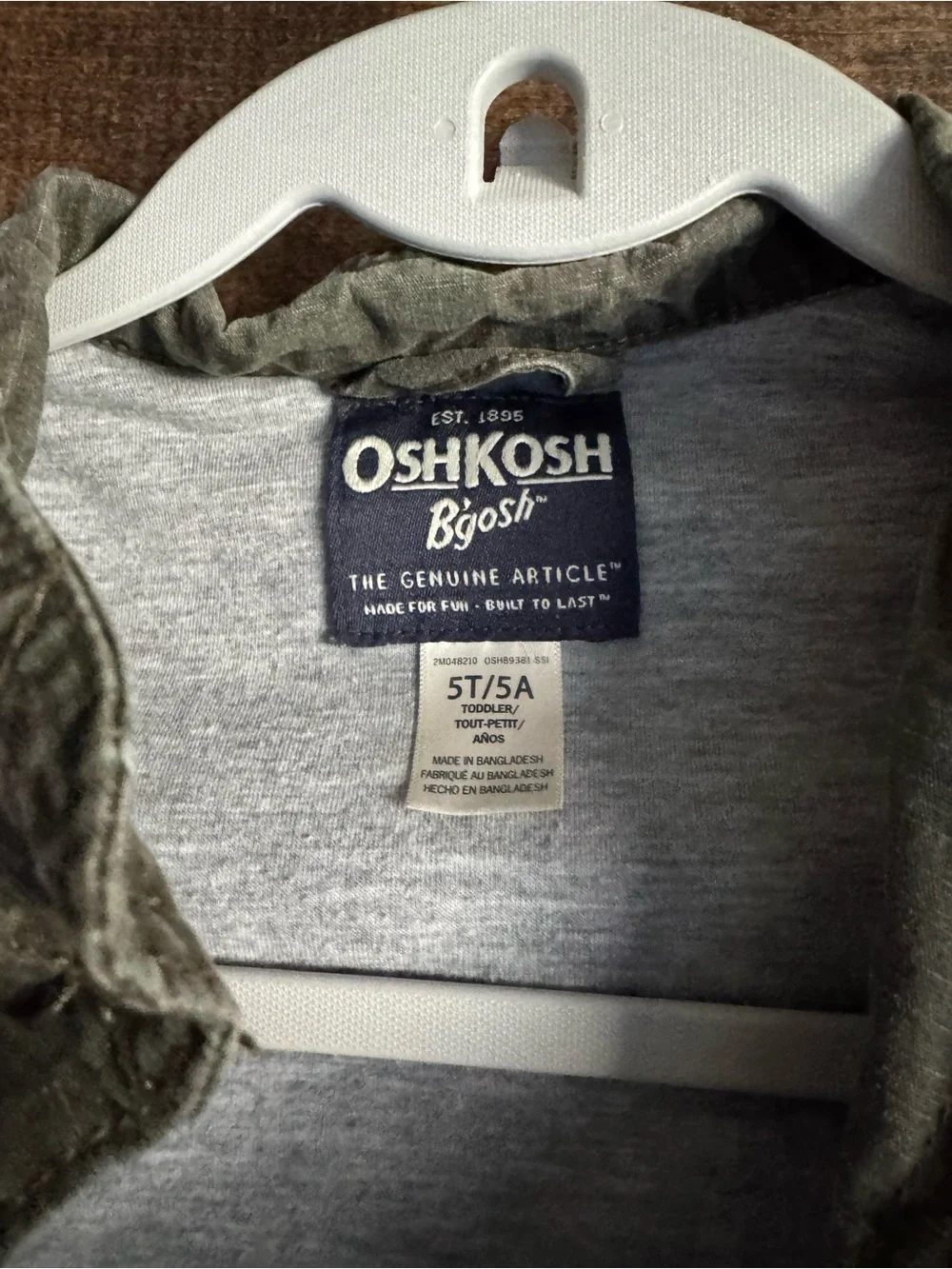 OshKosh B'gosh Olive Green Utility Jean Jacket for Kids
